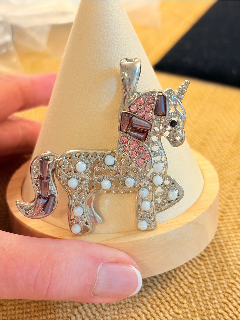 RMN signed unicorn pendant